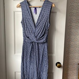 Seraphine Maternity dress blue geo